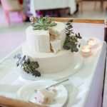 Elegant wedding cake for bride and groom's celebration