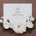 Wedding invitation card with rose decoration