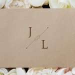 Wedding invitation with delicate rose decoration