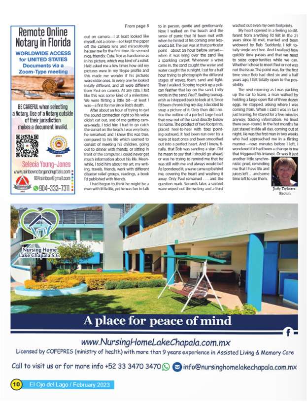 February 2023 cover of El Ojo del Lago publication