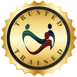 Home 22 Gold Trusted Trained seal with two figures