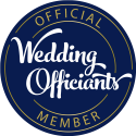 Home 21 Official Wedding Officiants membership badge.